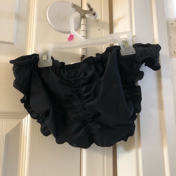 Ruffly Black Bathing Suit bottoms - Picture 2 of 2